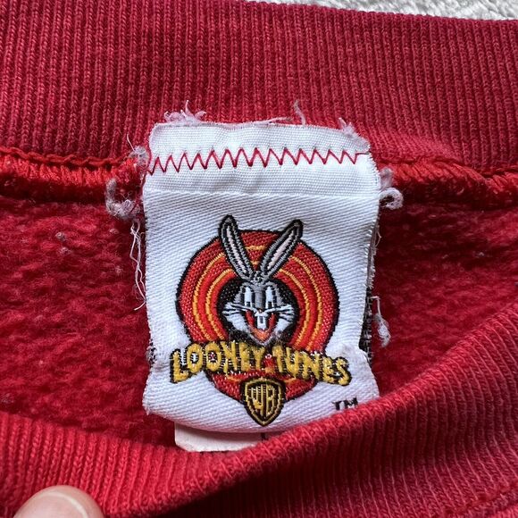 Looney Tunes Tweety Bird Vintage Red Sweatshirt Women’s Size Large 1997 USA - Picture 3 of 10
